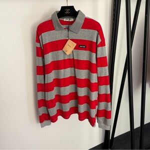 MIU MIU striped long-sleeved T-shirt